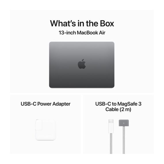 Apple 13" MacBook Air (M3 8-Core, Space Gray) 16GB Unified RAM | 512GB SSD Isporuka odmah, 7 image