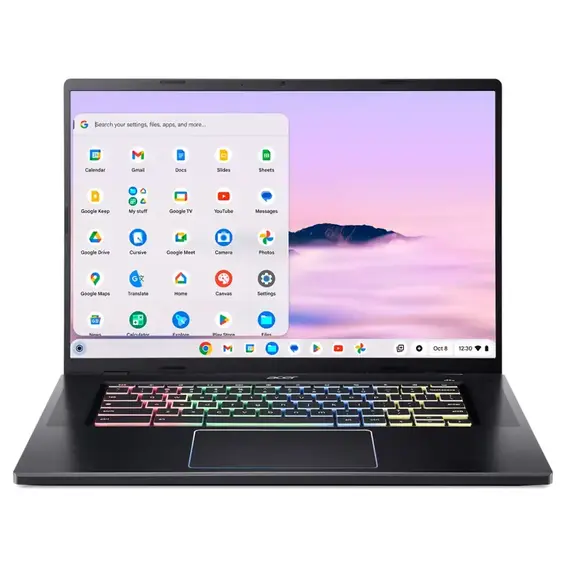 Acer - Chromebook Plus 516 GE Cloud Gaming Laptop with Google AI- 16" 2560x1600 120Hz - Intel Core 5 120U - 8GB RAM - 256GB SSD - Obsidian Black