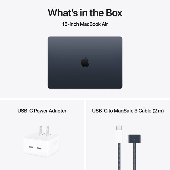 Apple 15" MacBook Air 16GB 256GB (M4, 10-Core GPU | 16-Core Neural Engine, Midnight) MW1L3ZE/A, Ram: 16GB, Velicina hard diska: 256GB, Display: od 15-15.9 inch, Color: Midnight, Video adapter: 10-Core GPU | 16-Core Neural Engine, Tip procesora: Apple M4 10-Core Chip, 5 image