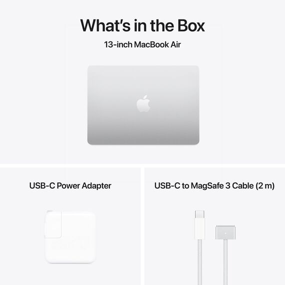 Apple 13" MacBook Air 16GB 2TB (M4, 10-Core GPU | 16-Core Neural Engine, Silver) Z1CT000S1, Ram: 16GB, Velicina hard diska: 2TB, Display: od 13-13.9 inch, Color: Silver, Video adapter: 10-Core GPU | 16-Core Neural Engine, 5 image
