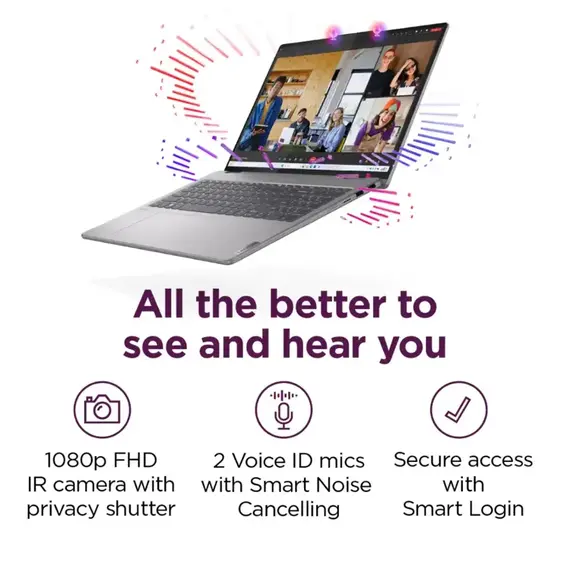 Lenovo - Yoga 7 2-in-1 16" 2K Touchscreen Laptop - AMD Ryzen 7 8840HS with 16GB Memory - 512GB SSD - Artic Grey, 2 image