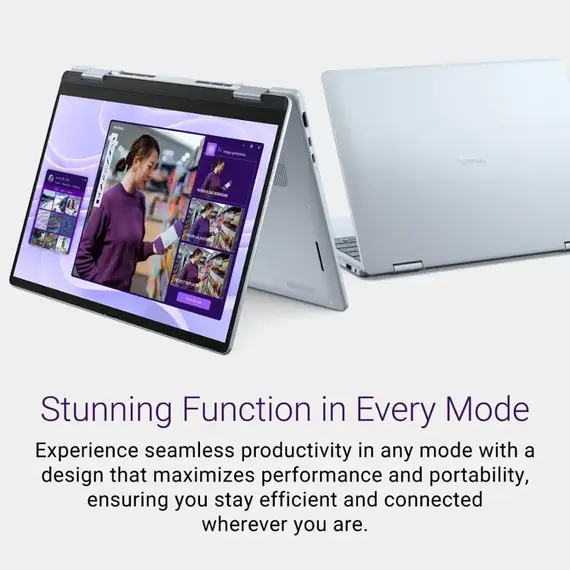 Dell - Plus 2-In-1 14" FHD+ Touch Screen Laptop - Intel Core Ultra 9 Copilot+ PC with 32GB Memory - 1TB SSD - Ice, 2 image