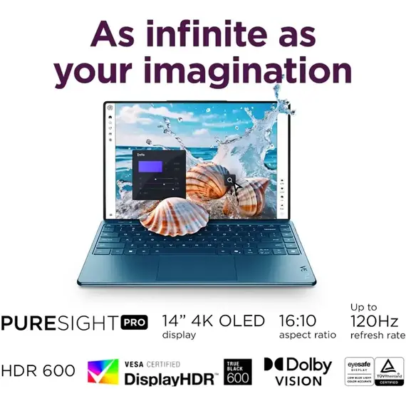 Lenovo - Yoga Slim 9i - Copilot+ PC - 14" 4K 120Hz OLED Touchscreen Laptop - Intel Core Ultra 7 Processor - 32GB Memory - 1TB SSD - Tidal Teal, 2 image