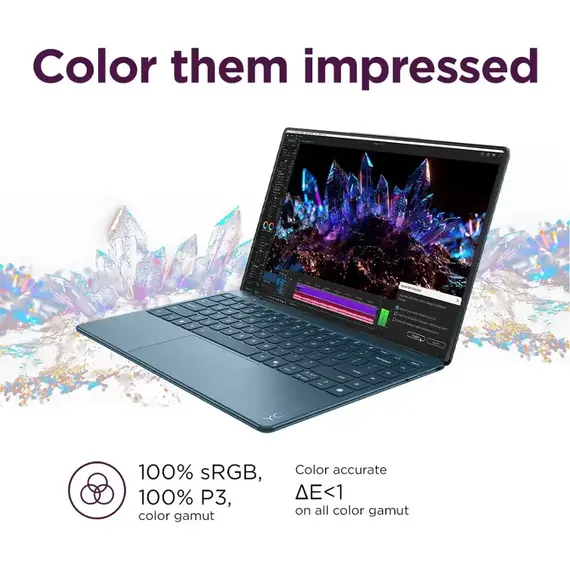 Lenovo - Yoga Slim 9i - Copilot+ PC - 14" 4K 120Hz OLED Touchscreen Laptop - Intel Core Ultra 7 Processor - 32GB Memory - 1TB SSD - Tidal Teal, 3 image