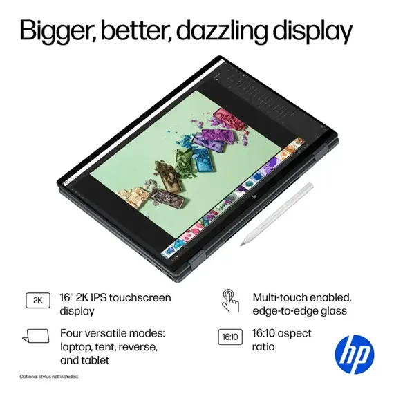 HP - OmniBook X Flip 2-in-1 - Copilot+ PC - 16" 2K Touch-Screen Laptop - Intel Core Ultra 5 - 16GB Memory - 512GB SSD - Eclipse Gray, 3 image
