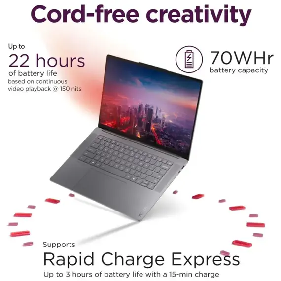 Lenovo - Yoga Slim 7i Aura Edition - Copilot+ PC - 15.3” 3K 120Hz Touchscreen Laptop - Intel Core Ultra 7 - 32GB Memory - 1TB SSD - Luna Grey, 5 image