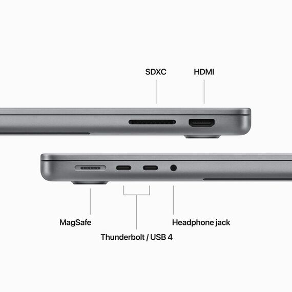 Top ponuda Apple 14" MacBook Pro 8GB 512GB (M3, Space Gray) MTL73ZE/A, 6 image - LaptopPlaza uvoz i distribucija laptopova, projektora i druge IT opreme