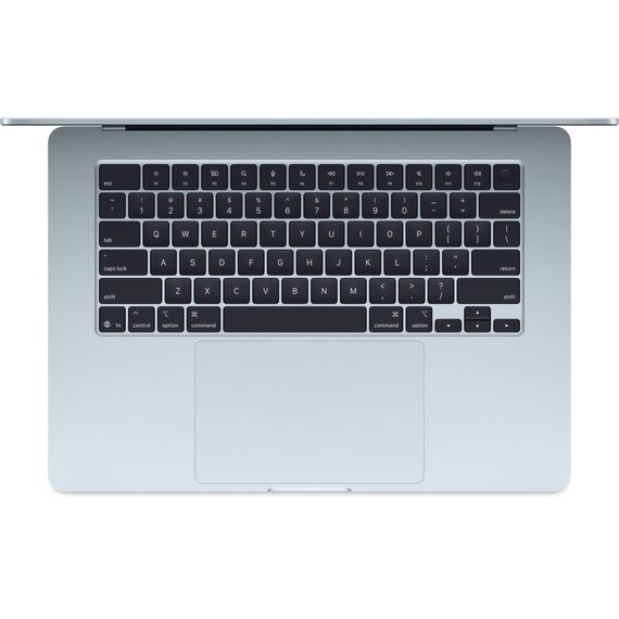 Apple 15" MacBook Air 32GB 256GB (M4, 10-Core GPU | 16-Core Neural Engine, Sky Blue) Z1HD000FX, Ram: 32GB, Velicina hard diska: 256GB, Display: od 15-15.9 inch, Color: Sky Blue, Video adapter: 10-Core GPU | 16-Core Neural Engine, Tip procesora: Apple M4 10-Core Chip, 2 image