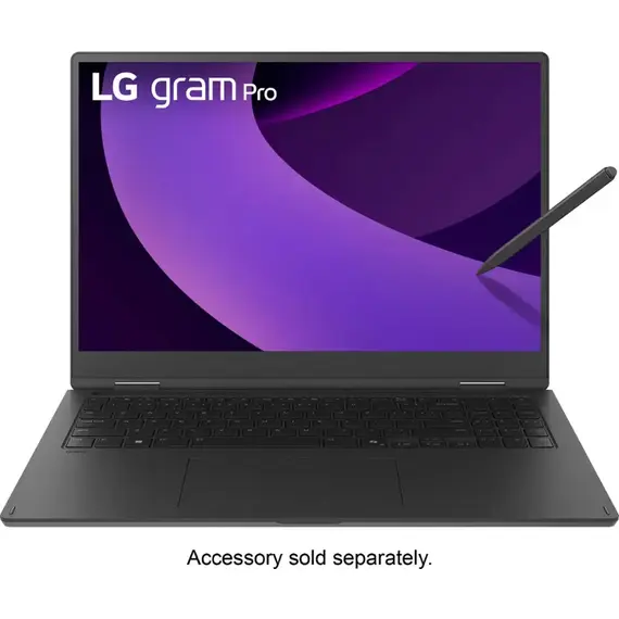 LG - gram Pro 2in1 16" OLED Touch Screen Laptop - Intel Core Ultra7 255H with 16GB RAM - 1TB SSD - Obsidian Black, 3 image