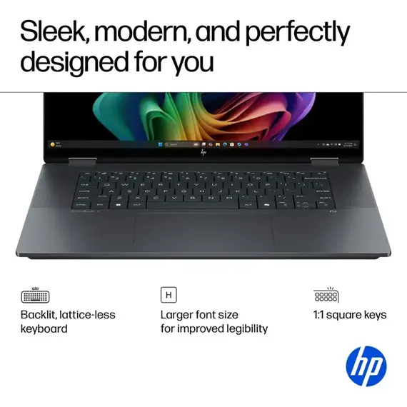 HP - OmniBook X Flip - Copilot+ PC - 16" 3K OLED Touch-Screen Laptop - Intel Core Ultra 9 - 32GB Memory - 2TB SSD - Eclipse Gray, 5 image