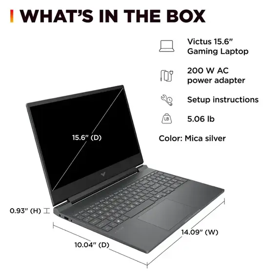 HP - Victus 15.6" 144Hz Full HD Gaming Laptop - Intel Core i7-13620H - 16GB DDR5 Memory - NVIDIA GeForce RTX 5060 - 1TB SSD - Mica Silver, 6 image