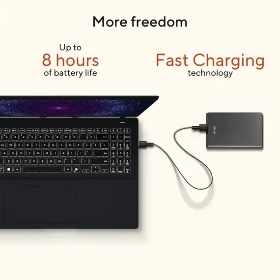 ASUS - Vivobook 16 16" FHD+ Laptop - Copilot+ PC - AMD Ryzen AI 5 340 with 16GB Memory - 512GB SSD - Quiet Blue, 2 image