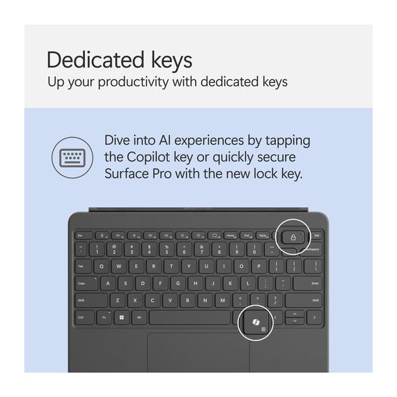 Microsoft 12" Surface Pro Keyboard Cover (Slate), 2 image