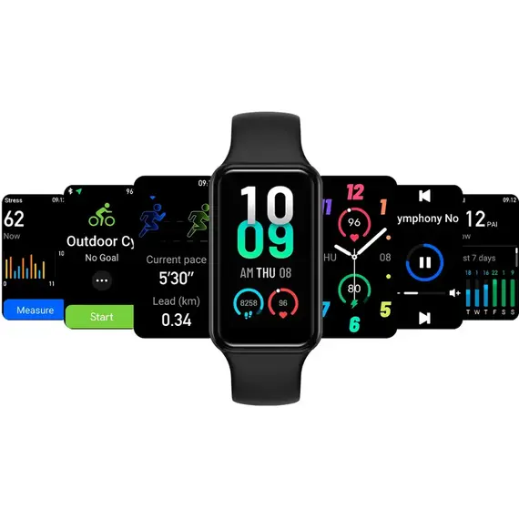 Amazfit - Band 7 Activity and Fitness Tracker 37.3mm Polycarbonate - Black - (2022), 2 image