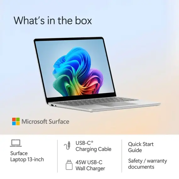 Microsoft - Surface Laptop - Copilot+ PC - 13" Touch-Screen - Snapdragon X Plus - 16GB - 256B UFS (Latest Model) - Platinum, 11 image