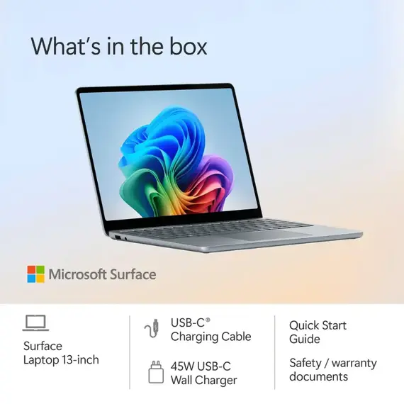 Microsoft - Surface Laptop - Copilot+ PC - 13" Touch-Screen - Snapdragon X Plus - 16GB - 512GB UFS (Latest Model) - Ocean, 10 image