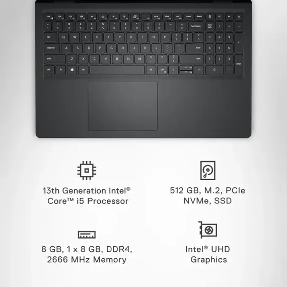 Dell - Inspiron 15" Touch Screen Laptop - Intel Core i5 with 8GB Memory - 512GB SSD - Black, 7 image