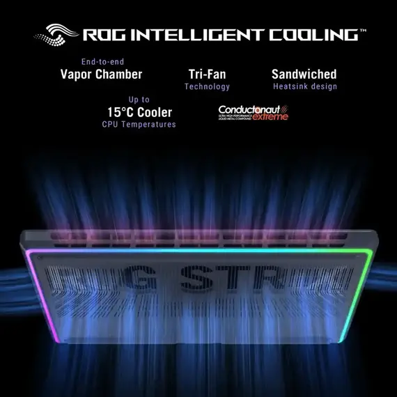 ASUS - ROG Strix G18 18" 2.5K 240Hz Gaming Laptop - Intel Core Ultra 9 HX - 32GB RAM - NVIDIA GeForce RTX 5080 - 2TB SSD - Eclipse Grey, 10 image