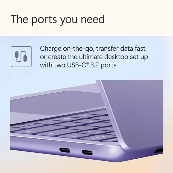 Microsoft - Surface Laptop - Copilot+ PC - 13" Touch-Screen - Snapdragon X Plus - 16GB - 512GB UFS (Latest Model) - Violet, 6 image