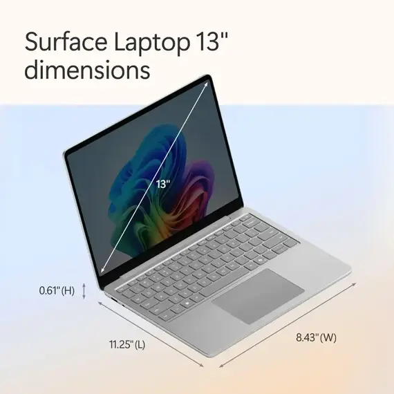 Microsoft - Surface Laptop - Copilot+ PC - 13" Touch-Screen - Snapdragon X Plus - 16GB - 256B UFS (Latest Model) - Platinum, 7 image
