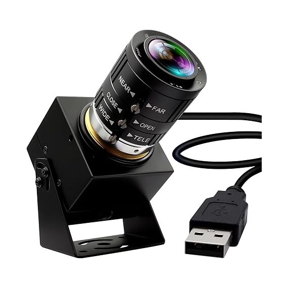 USB Camera 120fps High Speed ​​Webcam Golf Swing 4K 12Megapixels USB Cam with 3X Manual Optical Zoom Lens Lightburn PC Computer Plug and Play for Linux Windows Mac OS