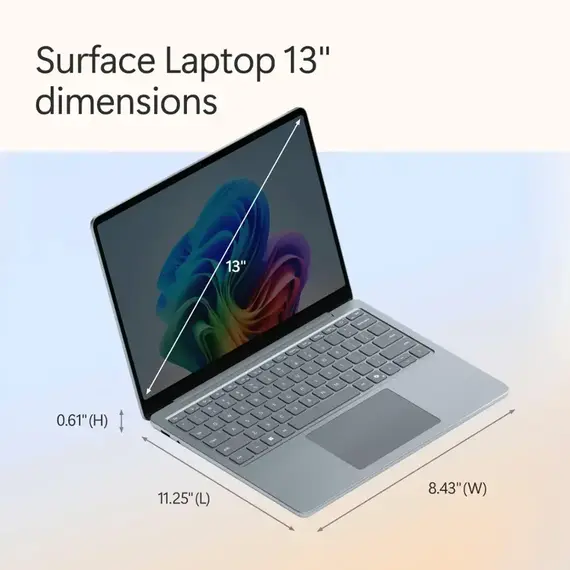 Microsoft - Surface Laptop - Copilot+ PC - 13" Touch-Screen - Snapdragon X Plus - 16GB - 512GB UFS (Latest Model) - Ocean, 6 image