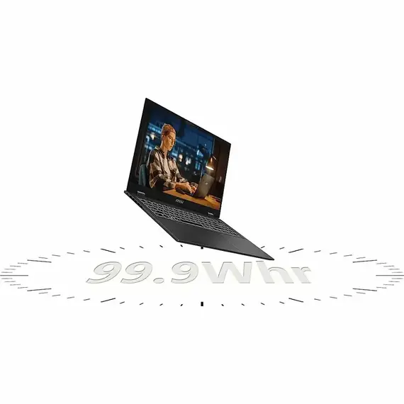 MSI - Prestige 16 AI Evo B1MG 16" Laptop - Intel Core Ultra 7 with 32GB Memory - 2 TB SSD - Stellar Gray, Gray, 2 image