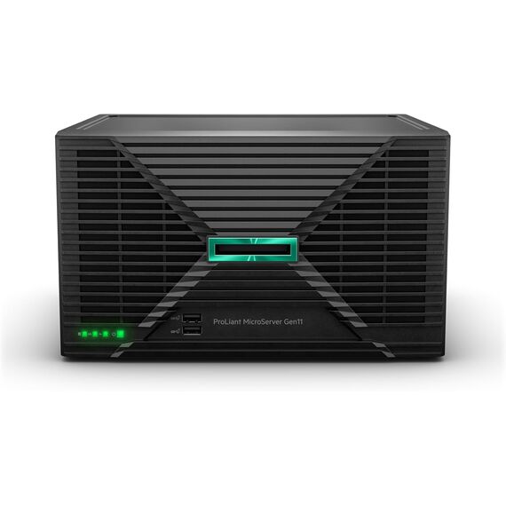 HPE ProLiant MicroServer Gen10 Plus Server with one Intel Xeon E-2224 Processor, 16 GB Memory, and 4 Large Form Factor (LFF) Non-hot Plug Drive Bays, SKU: P16006-001