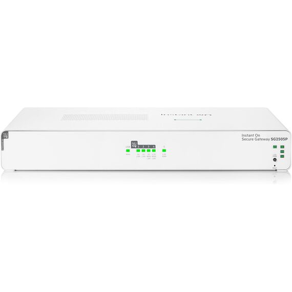 HPE Networking Instant On Secure Gateway SG2505P 5-Port 2.5G Smart-Managed Gateway with PoE, 2X 2.5GBase-T, 3X 1GBase-T, 60W PoE Class 4, US Cord (S0G34A#ABA)