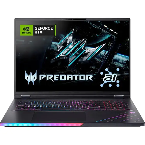Acer - Predator Helios 18 AI- 18" 240Hz Gaming Laptop - 3840 x 2400- Intel Core Ultra 9 - NVIDIA GeForce RTX 5090 – 64GB – 2TB - Abyssal Black