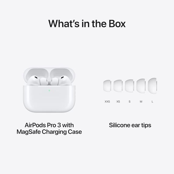 Apple AirPods Pro 3 Wireless Earbuds, Active Noise Cancellation, Live Translation, Heart Rate Sensing, Hearing Aid Feature, Bluetooth Headphones, Spatial Audio, High-Fidelity Sound, USB-C Charging MFHP4ZM/A, 2 image