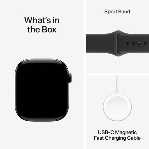 Apple Watch Series 11 [GPS 46mm] Smartwatch with Jet Black Aluminum Case with Black Sport Band - M/L. Sleep Score, Fitness Tracker, Health Monitoring, Always-On Display, Water Resistant MEUX4RK/A, Velicina sata: 46mm case + Medium/Large band, Color: Jet Black Aluminum Case w/ Black Sport Band, 2 image