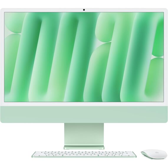 Apple 2024 iMac All-in-One Desktop Computer with M4 chip with 10-core CPU and 10-core GPU: Built for Apple Intelligence, 24-inch Retina Display, 16GB Unified Memory, 512GB SSD Storage; Green MWV03CR/A, Color: Green