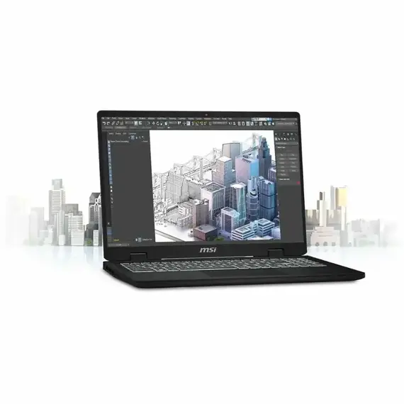 MSI - CreatorPro M16 HX C14V 16" Laptop - Intel Core i7 with 32GB Memory - 1 TB SSD - Lunar Gray, Gray, 4 image