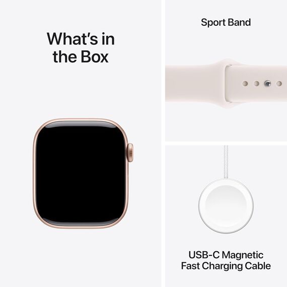 Apple Watch Series 11 [GPS 42mm] Smartwatch with Rose Gold Aluminum Case with Light Blush Sport Band - S/M. Sleep Score, Fitness Tracker, Health Monitoring, Always-On Display, Water Resistant MEU04RK/A, Velicina sata: 42mm case + Small/Medium band, Color: Rose Gold Aluminum Case w/ Light Blush Sport Band, 2 image