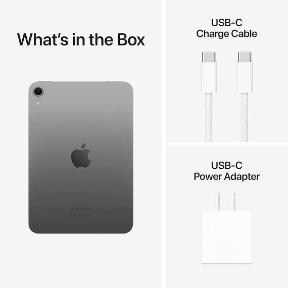 Apple iPad mini (A17 Pro): Apple Intelligence, 8.3-inch Liquid Retina Display, 512GB, Wi-Fi 6E, 12MP Front/12MP Back Camera, Touch ID, All-Day Battery Life — Space Gray, Velicina hard diska: 512GB, Color: Space Gray, 2 image