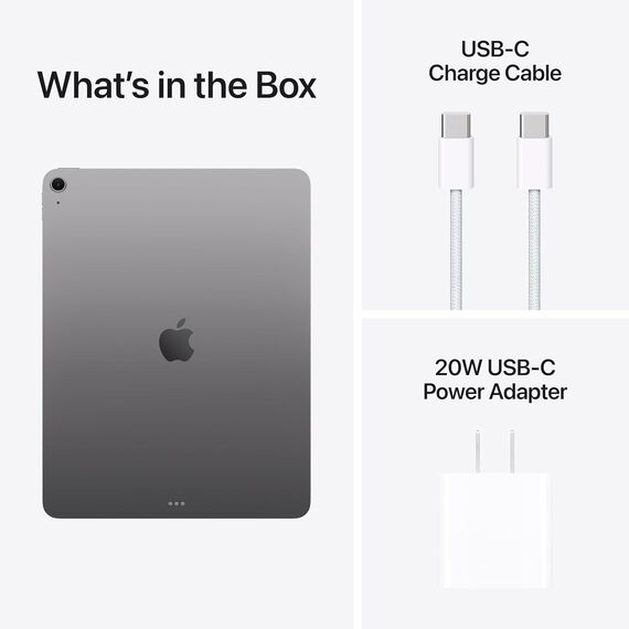 Apple iPad Air 13-inch with M3 chip Built for Apple Intelligence, Liquid Retina Display, 128GB, 12MP Front/Back Camera, Wi-Fi 6E, Touch ID, All-Day Battery Life — Space Gray, Velicina hard diska: 1TB, Color: Space Gray, 2 image