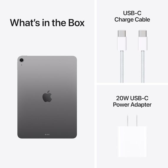 Apple iPad Air 11-inch with M3 chip Built for Apple Intelligence, Liquid Retina Display, 512GB, 12MP Front/Back Camera, Wi-Fi 6E, Touch ID, All-Day Battery Life — Space Gray, Velicina hard diska: 512GB, Color: Space Gray, 2 image