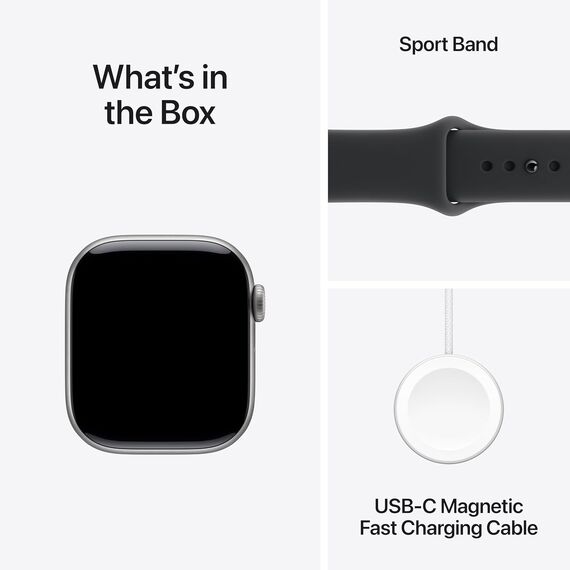 Apple Watch Series 11 [GPS 42mm] Smartwatch with Space Gray Aluminum Case with Black Sport Band - S/M. Sleep Score, Fitness Tracker, Health Monitoring, Always-On Display, Water Resistant MEQW4RK/A, Velicina sata: 42mm case + Small/Medium band, Color: Space Gray Aluminum Case w/ Black Sport Band, 2 image