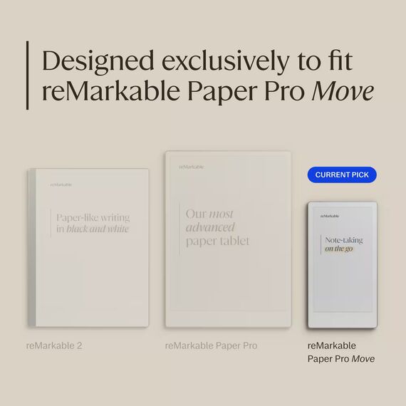 reMarkable - Paper Pro Move - Polymer weave Book Folio for your 7.3'' paper tablet - Gray, 3 image