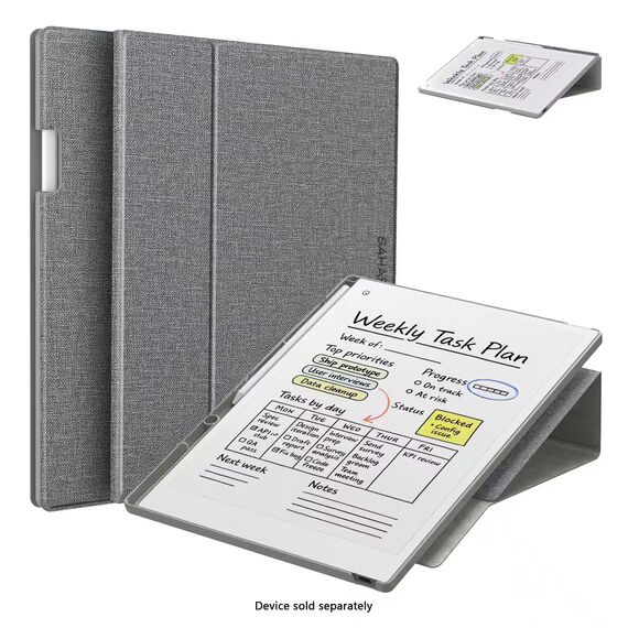 SaharaCase - Venture Series Bi-Fold Folio Case for reMarkable Paper Pro - Gray, 3 image