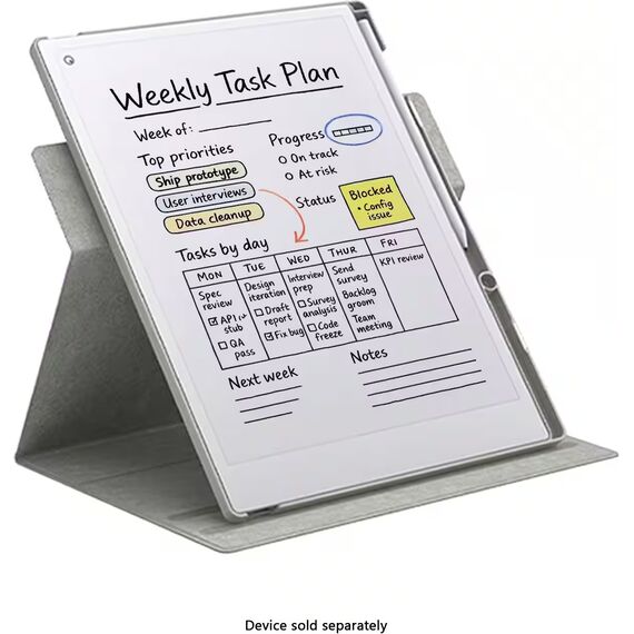 SaharaCase - Venture Series Bi-Fold Folio Case for reMarkable Paper Pro - Gray, 5 image