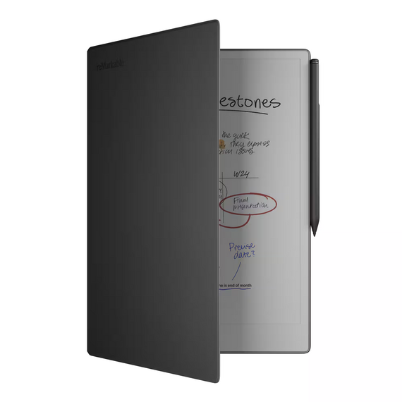 reMarkable - Paper Pro - 11.8" Paper Tablet with Marker Plus and Premium Leather Book Folio - Black, 2 image