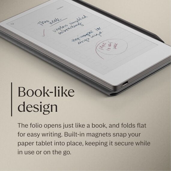 reMarkable - Paper Pro Move - Premium leather Book Folio for your 7.3'' paper tablet - Black, 5 image