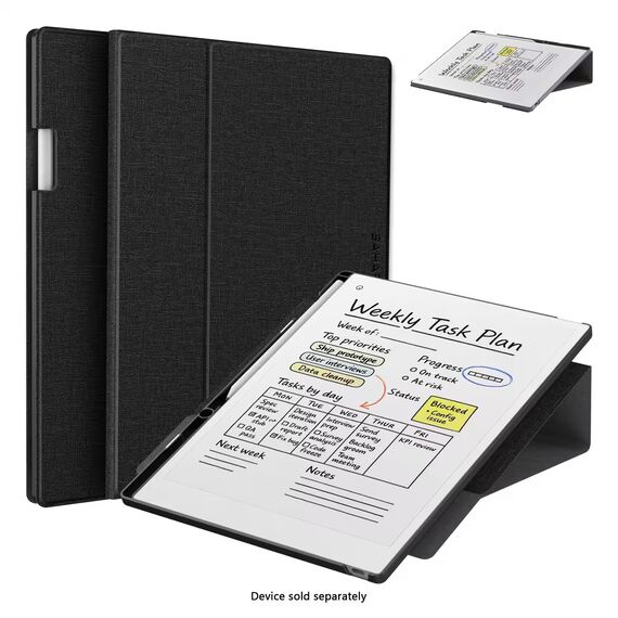 SaharaCase - Venture Series Bi-Fold Folio Case for reMarkable Paper Pro - Black, 3 image