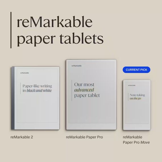 reMarkable - Paper Pro Move - 7.3" Paper Tablet with Marker Plus and Mosaic Weave Book Folio - Basalt, 6 image