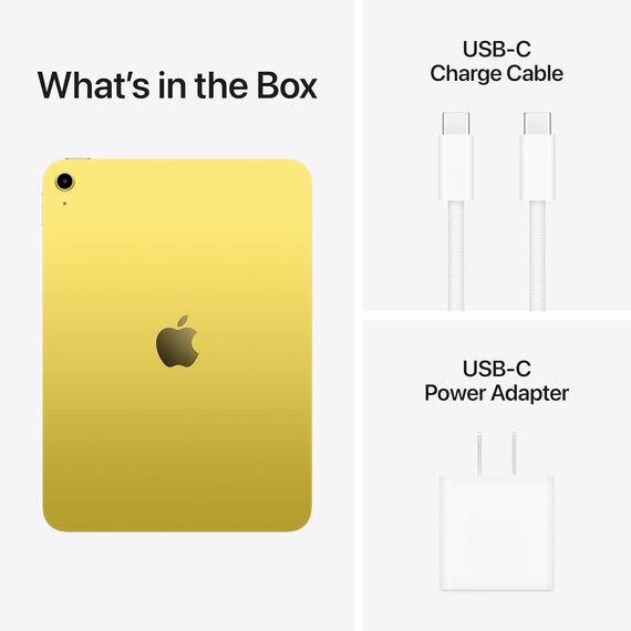 Apple iPad 11-inch: A16 chip, 11-inch Model, Liquid Retina Display, 256GB, Wi-Fi 6, 12MP Front/12MP Back Camera, Touch ID, All-Day Battery Life — Yellow MD4J4HC/A, Velicina hard diska: 256GB, Color: Yellow, 2 image