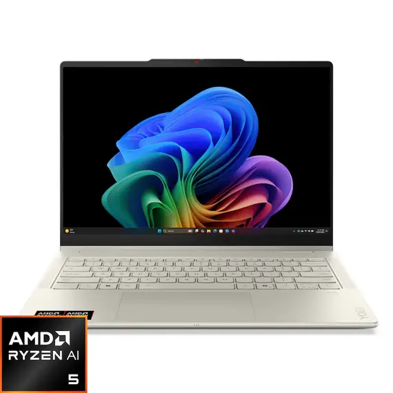 Lenovo - Yoga 7a 2-in-1 - Copilot+ PC - 14 2K OLED Touchscreen Laptop - AMD Ryzen AI 5 430 2026- 16GB Memory - 512GB SSD - Seashell 83TD0000US Win11 Home