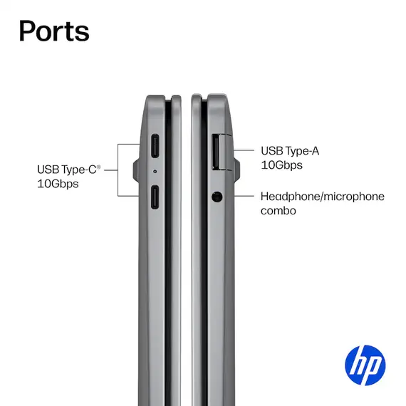 HP - OmniBook X - 14" 2K OLED Touchscreen Laptop - Snapdragon X Plus (2025) - 16GB Memory - 512GB SSD - Copilot+ PC - Meteor Silver, 2 image