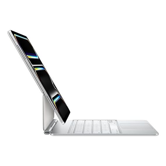 Apple iPad Magic Keyboard Case for iPad Pro 11-inch (M4 and M5), Great Typing Experience, Built-in Trackpad, Function Row, US English - White, 3 image